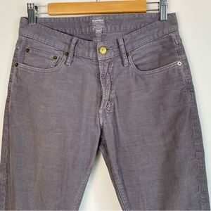 Bonobos Washed Cords Corduroys Slim Fit Grey Pants 28 x 32 Forged Iron Soft